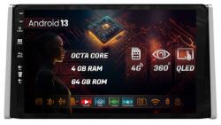 HUB64 Navigatie HUB64 Toyota RAV4 (2018+), 6GB RAM, Android 13, Octacore, Slot Sim 4G, DSP, GPS, Wi-FI, Carplay, Android Auto, USB, Bluetooth, Waze, Touchscreen, 9 Inch (HB-649006+AD-BGRKIT098)