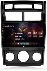 HUB64 Navigatie HUB64 Kia Sportage (2005-2010) M/AC, 6GB RAM, Android 13, Octacore, Slot Sim 4G, DSP, GPS, Wi-FI, Carplay, Android Auto, USB, Bluetooth, Waze, Touchscreen, 9 Inch (HB-649006+AD-BGRKIT148S)