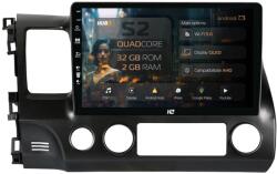 HUB64 Navigatie HUB64 Honda Civic (2005-2012), 2GB RAM, Android 13, GPS, Wi-FI, Carplay, Android Auto, USB, Bluetooth, Radio, Waze, Touchscreen, 9 inch (HB-6410002+AD-BGRKIT008)