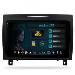 HUB64 Navigatie 2K HUB64 Mercedes Benz SLK (2006-2010), 4GB RAM, Android 13, Octacore, Slot Sim 4G, DSP, GPS, Wi-FI, Carplay, Android Auto, USB, Bluetooth, Waze, Touchscreen, 9.5 Inch (HB-6490042K+AD-BGRKIT