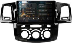 HUB64 Navigatie HUB64 Toyota Hilux (2008-2014) Clima Manuala, 4GB RAM, Android 13, Quadcore, DSP, GPS, Wi-FI, Carplay, Android Auto, USB, Bluetooth, Waze, Touchscreen, 9 inch (HB-649004L+AD-BGRKIT082)