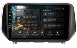 HUB64 Navigatie HUB64 Hyundai Santa Fe (2018-Prezent), 4GB RAM, Android 13, Quadcore, DSP, GPS, Wi-FI, Carplay, Android Auto, USB, Bluetooth, Waze, Touchscreen, 9 inch (HB-649004L+AD-BGRKIT223)