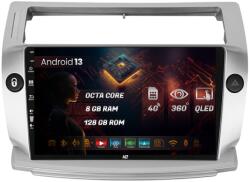 HUB64 Navigatie HUB64 Citroen C4 (2004-2014), 8GB RAM, Android 13, Octacore, Slot Sim 4G, DSP, GPS, Wi-FI, Carplay, Android Auto, USB, Bluetooth, Waze, Touchscreen, 9 Inch (HB-649008+AD-BGRKIT346)
