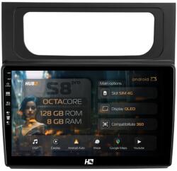 HUB64 Navigatie HUB64 Volkswagen Touran (2010-2016), 8GB RAM, Android 13, Octacore, Slot Sim 4G, DSP, GPS, Wi-FI, Carplay, Android Auto, USB, Bluetooth, Waze, Touchscreen, 10.1 Inch (HB-6410008+AD-BGRKIT042