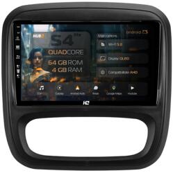 HUB64 Navigatie HUB64 Opel Vivaro / Renault Trafic / Fiat Talento (2014-2017), 4GB RAM, Android 13, Quadcore, DSP, GPS, Wi-FI, Carplay, Android Auto, USB, Bluetooth, Waze, Touchscreen, 9 inch (HB-649004L+AD