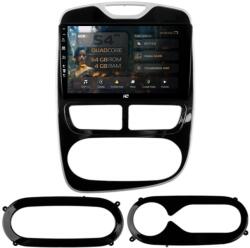 HUB64 Navigatie HUB64 Renault Clio IV (2012-2016), 4GB RAM, Android 13, Quadcore, DSP, GPS, Wi-FI, Carplay, Android Auto, USB, Bluetooth, Waze, Touchscreen, 9 Inch (HB-649004L+AD-BGRKIT369)