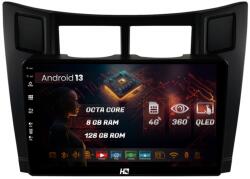 HUB64 Navigatie HUB64 Toyota Yaris (2005-2012), 8GB RAM, Android 13, Octacore, Slot Sim 4G, DSP, GPS, Wi-FI, Carplay, Android Auto, USB, Bluetooth, Waze, Touchscreen, 9 Inch (HB-649008+AD-BGRKIT103)