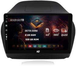 HUB64 Navigatie HUB64 Hyundai IX35 (2009-2015), 6GB RAM, Android 13, Octacore, Slot Sim 4G, DSP, GPS, Wi-FI, Carplay, Android Auto, USB, Bluetooth, Waze, Touchscreen, 9 Inch (HB-6410006+AD-BGRKIT189)