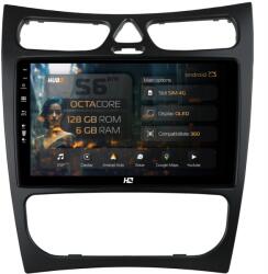 HUB64 Navigatie HUB64 Mercedes Benz CLK W209 (2000-2005), 6GB RAM, Android 13, Octacore, Slot Sim 4G, DSP, GPS, Wi-FI, Carplay, Android Auto, USB, Bluetooth, Waze, Touchscreen, 9 Inch (HB-649006+AD-BGRKIT41