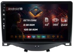 HUB64 Navigatie HUB64 Citroen C1 / Peugeot 108 / Toyota AYGO (2014-2022), 6GB RAM, Android 13, Octacore, Slot Sim 4G, DSP, GPS, Wi-FI, Carplay, Android Auto, USB, Bluetooth, Waze, Touchscreen, 9 Inch (HB-64