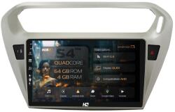 HUB64 Navigatie HUB64 Peugeot 301 / Citroen C-Elysee, 4GB RAM, Android 13, Quadcore, DSP, GPS, Wi-FI, Carplay, Android Auto, USB, Bluetooth, Waze, Touchscreen, 9 inch (HB-649004L+AD-BGRKIT255)
