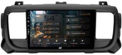 HUB64 Navigatie HUB64 Citroen Jumpy / Peugeot Expert (2017-2021), 4GB RAM, Android 13, Quadcore, DSP, GPS, Wi-FI, Carplay, Android Auto, USB, Bluetooth, Waze, Touchscreen, 9 inch (HB-649004L+AD-BGRKIT348)