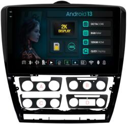 HUB64 Navigatie 2K HUB64 Skoda Octavia 2, 8GB RAM, Android 13, Octacore, Slot Sim 4G, DSP, GPS, Wi-FI, Carplay, Android Auto, USB, Bluetooth, Waze, Touchscreen, 10.36 Inch (HB-64100082K+AD-BGRKIT048v2)