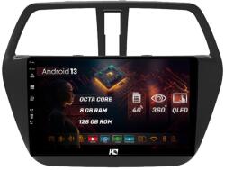 HUB64 Navigatie HUB64 Suzuki SX4 S-Cross (2014-2020), 8GB RAM, Android 13, Octacore, Slot Sim 4G, DSP, GPS, Wi-FI, Carplay, Android Auto, USB, Bluetooth, Waze, Touchscreen, 9 Inch (HB-649008+AD-BGRKIT305)