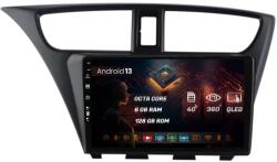 HUB64 Navigatie HUB64 Honda Civic Hatchback (2012-2015), 6GB RAM, Android 13, Octacore, Slot Sim 4G, DSP, GPS, Wi-FI, Carplay, Android Auto, USB, Bluetooth, Waze, Touchscreen, 9 Inch (HB-649006+AD-BGRKIT019