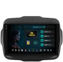 HUB64 Navigatie 2K HUB64 Jeep Renegade (2014-2018), 4GB RAM, Android 13, Octacore, Slot Sim 4G, DSP, GPS, Wi-FI, Carplay, Android Auto, USB, Bluetooth, Waze, Touchscreen, 9.5 Inch (HB-6490042K+AD-BGRKIT286)