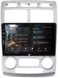 HUB64 Navigatie HUB64 Kia Sportage (2005-2010) M/AC, 2GB RAM, Android 13, GPS, Wi-FI, Carplay, Android Auto, USB, Bluetooth, Radio, Waze, Touchscreen, 9 inch (HB-649002+AD-BGRKIT148)