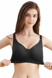 Linovit Store Sutien Alăptat fără Cusături și fără Întărituri - Negru - XL, Negru (B3XL)
