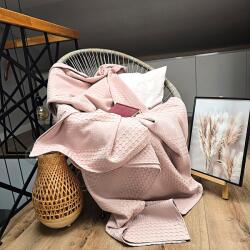Kotonia Home Cuvertura Kotonia Home - Waffle, 220x240 cm, 100% bumbac - roz ars pal (004726)