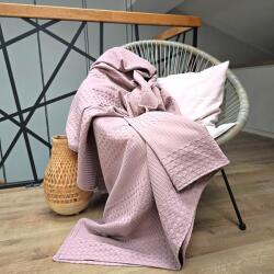 Kotonia Home Cuvertura Kotonia Home - Waffle, 220x240 cm, 100% bumbac - roz ars (004720)