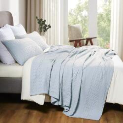 Kotonia Home Cuvertura Kotonia Home - Waffle, 220x240 cm, 100% bumbac - bleu ciel (004721)
