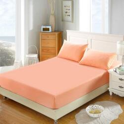 Kotonia Home Husa pat cu elastic Kotonia Home - Tricot, 100% bumbac, somon, 180x200+20 cm (003063-180)