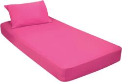 Kotonia Home Set pentru pat Kotonia Home husa cu elastic + 1 fata perna 50×70 cm - Jersey, 100% bumbac, pentru saltea 100×200+20 cm, Fucsia (001645-fx)