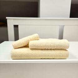 Kotonia Home Set 3 prosoape baie Greek Border Jacquard Plush Luxury - 100% Bumbac, 500g/mp, ivoire (004590) Prosop