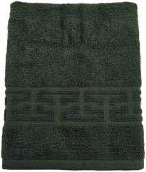 Kotonia Home Set 3 prosoape baie Greek Border Jacquard Plush Luxury - 100% Bumbac, 500g/mp, verde brad (004584) Prosop