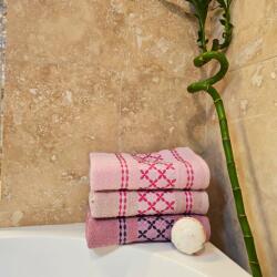 Kotonia Home Set 3 prosoape Kotonia Home - Family Carry, 100% Bumbac, dimensiune 50x90 cm, Rose (004139) Prosop