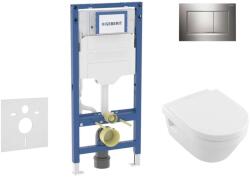 Geberit Duofix - Előfali szerelőkészlet, Architectura WC és softclose ülőke, vezérlőgomb Sigma20, króm SANI11CK1105 (SANI11CK1105)