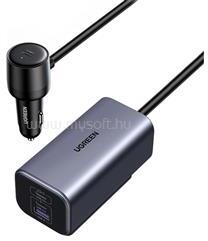 UGREEN EC706 autós töltő USB+3 Type-C aljzat 150W, 100cm, FEKETE (UGREEN_35571) (UGREEN_35571)
