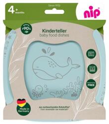 NIP Детски чинии за хранене NIP - Еat Green, 2 броя, сини (4000821427235)