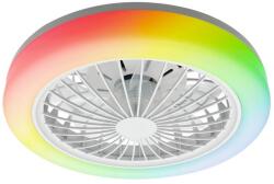 Polux Plafonieră LED RGBW dimabilă cu ventilator ZAMBIA LED/24W/230V alb + telecomandă (SA2496)