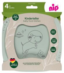 NIP Детски чинии за хранене NIP - Еat Green, 2 броя, зелени (4000821427273)