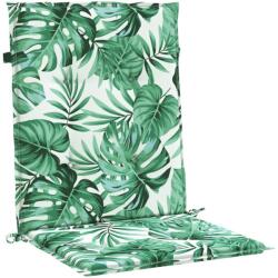 vidaXL alacsony háttámlás székpárnák, 4 db, levélmintás, textil, 1, 65 kg (361311)