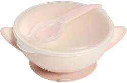 Babyono Купа с капак и лъжичка Babyono - Корал, 300 ml (5901435417324)