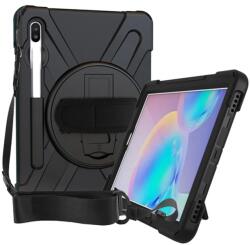 Gigapack Defender műanyag tabletvédő ütésállóság kitámasztó 360° kézpánt Samsung Tab S6 10.5 fekete GP-91318 (GP-91318)