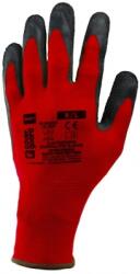  Manusi din poliestier Eurolite 1Lace, rosu tricot, acoperite cu latex negru, marimea 9 1LACE00009