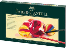 Faber-Castell Set cadou 20 creioane colorate POLYCHROMOS+ 4 creioane grafit CASTELL+ accesorii, FABER-CASTELL (FC210051)