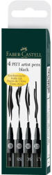 Faber-Castell Pitt artist pen set 4 buc negru faber-castell (FC167139)