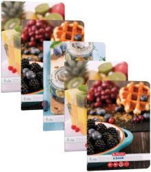 Herlitz Set 5 caiete A4 Herlitz, 60 file, 70 g/mp, matematica, Motiv Healthy snack (9497590-5)