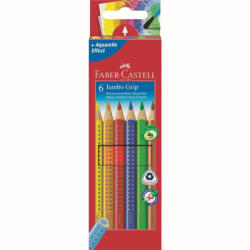Faber-Castell Creioane Colorate Jumbo Grip FABER-CASTELL FC110906, 6 culori (FC110906)