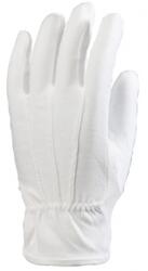  Manusi din bumbac Eurolite, albe, cusute, minibuline din PVC PE P, marimea 7 4167