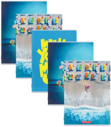 Herlitz Set 5 caiete A4 Herlitz, 80 file, 70 g/mp, dictando, Motiv Megamix 2 (400211756)