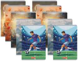 Herlitz Set 10 caiete A5 Herlitz, 48 file, 70 g/mp, dictando, Motiv Megamix 2 (400211730-10)