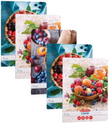 Herlitz Set 5 caiete A4 Herlitz, 60 file, 70 g/mp, dictando, Motiv Healthy snack (9497580-5)