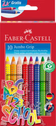 Faber-Castell Set promotional FABER-CASTELL FC280922 creioane colorate jumbo grip, 10 culori (FC280922)