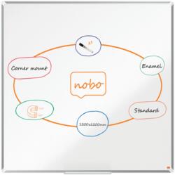 Nobo Tabla NOBO Premium Plus, otel lacuit, 120x120 cm, magnetica, include marker si tavita, alb (NB-1915157)