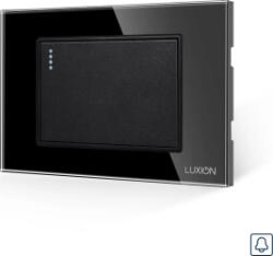 Luxion Intrerupator cu Revenire (Sonerie) Mecanic LUXION cu Rama din Sticla Standard Italian 3M (Negru) (lxi-001gf-b)